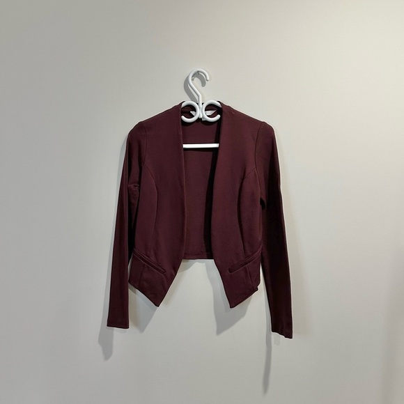 pentagone Sweaters - Pentagone | womens small burgundy cardigan blazer type preppy business casual